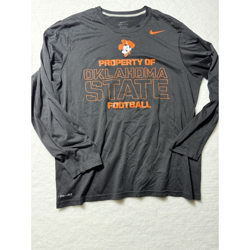 Men's Nike Dri Fit Oklahoma State University Long Sleeve‎ Shirt XL